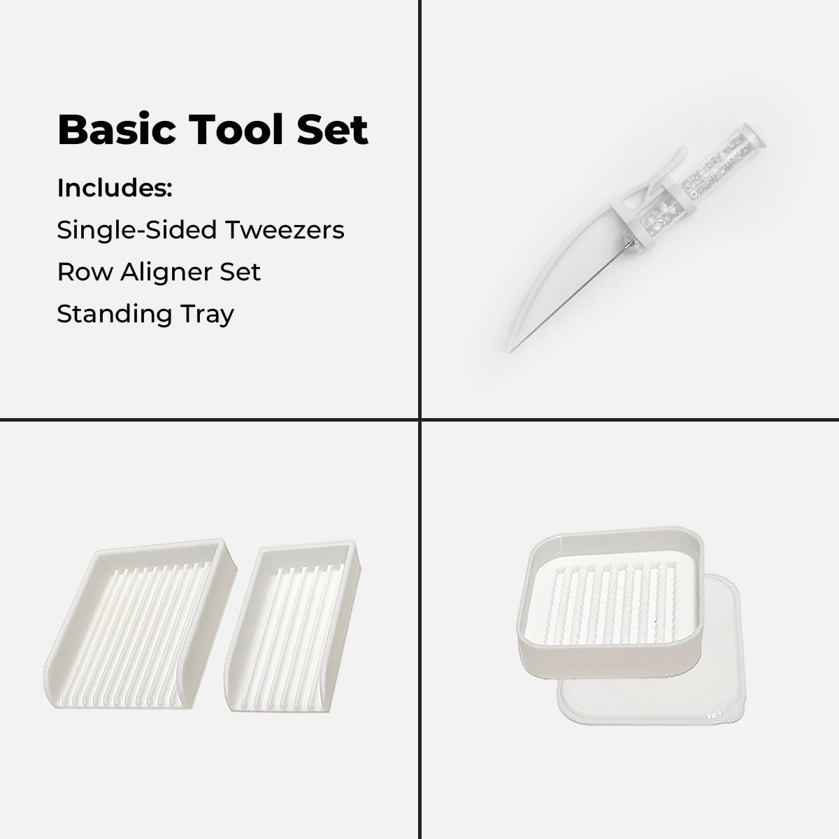 PixDotz - PixDotz Tools Set | Tweezers+Row Aligner+Standing Tray -