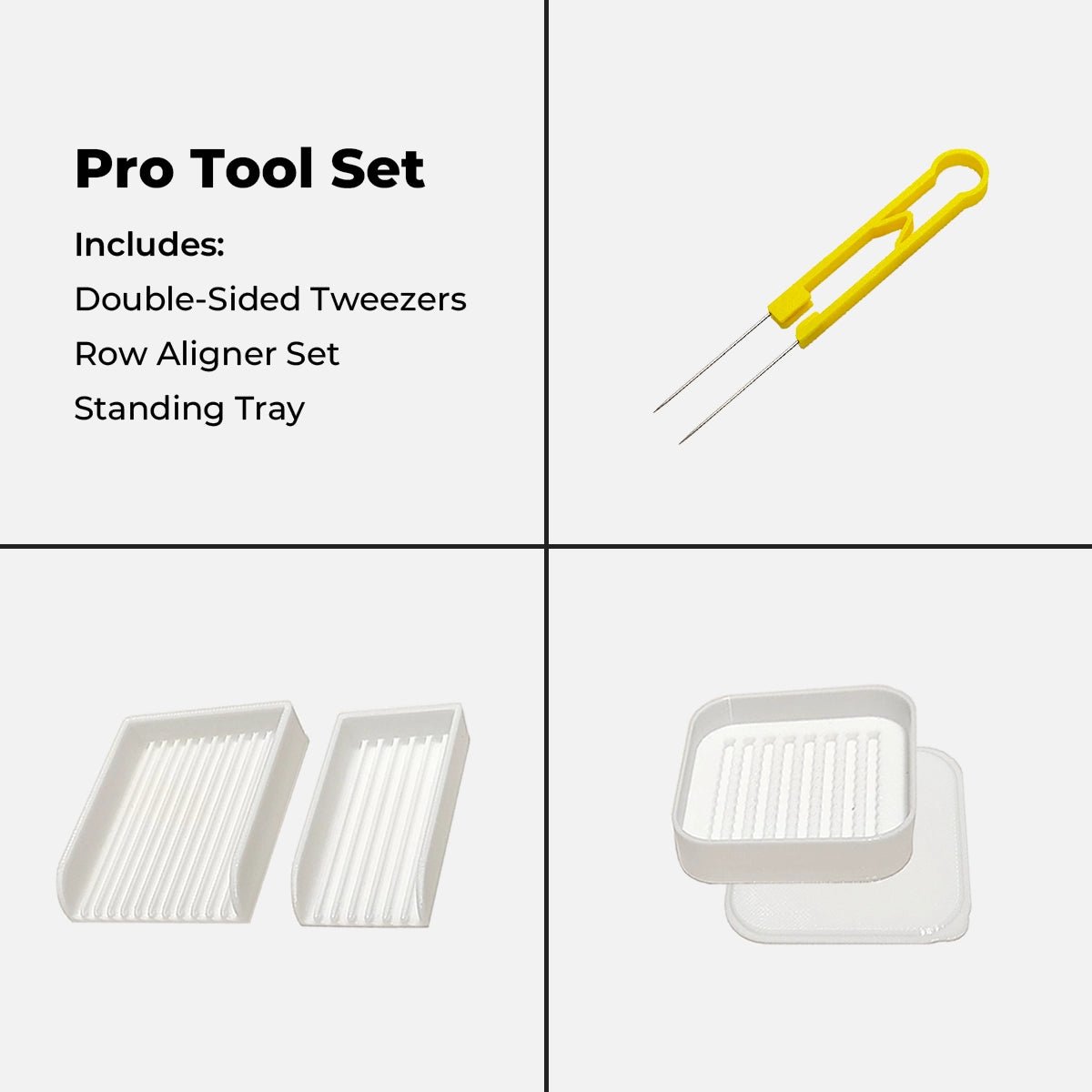 PixDotz - PixDotz Tools Set | Tweezers+Row Aligner+Standing Tray -