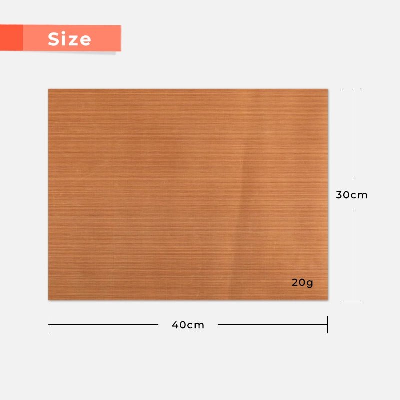 PixDotz - White/Brown Baking Liner | 30 x 40cm | 20g -